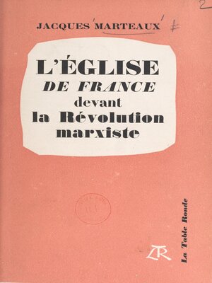 cover image of L'Église de France devant la révolution marxiste (1)